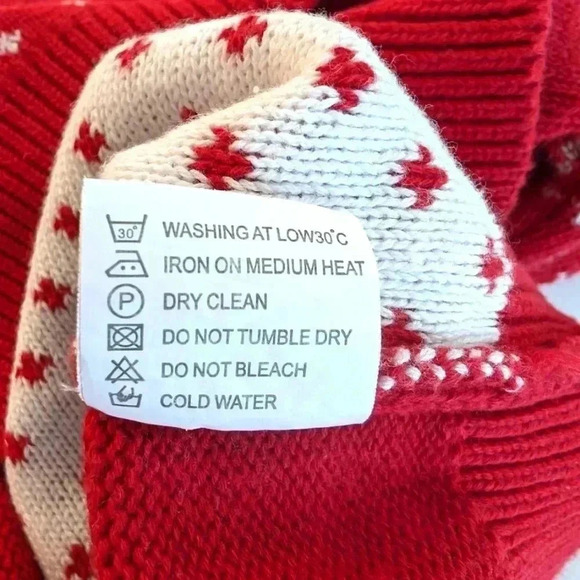 GRANDWISH Red Baby Boys Girls Christmas Sweater O-Neck Knitted Cotton SZ 4T - Picture 7 of 8